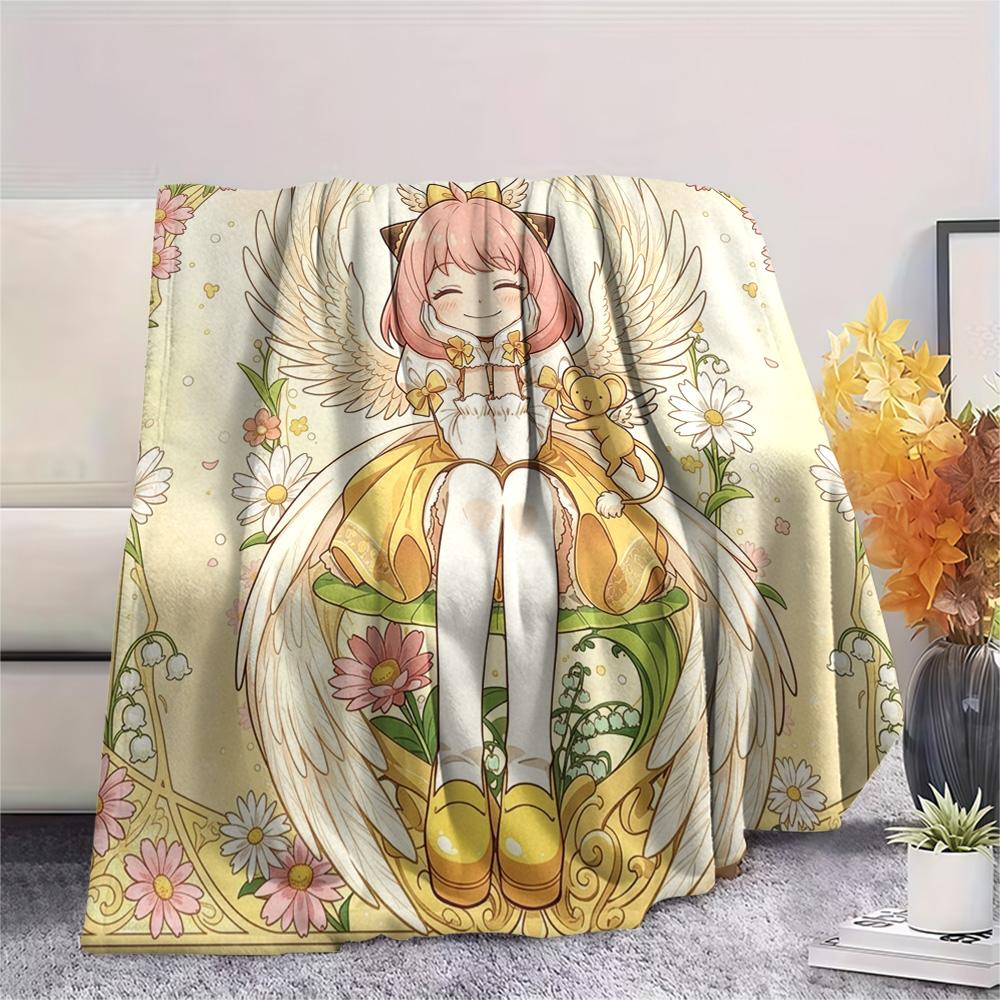 Anya Forger Print Flannel Blanket, Ultra Soft High Quality All Seasons Warm Throw, Home Decor Cozy Blanket, Perfect Christmas Gift