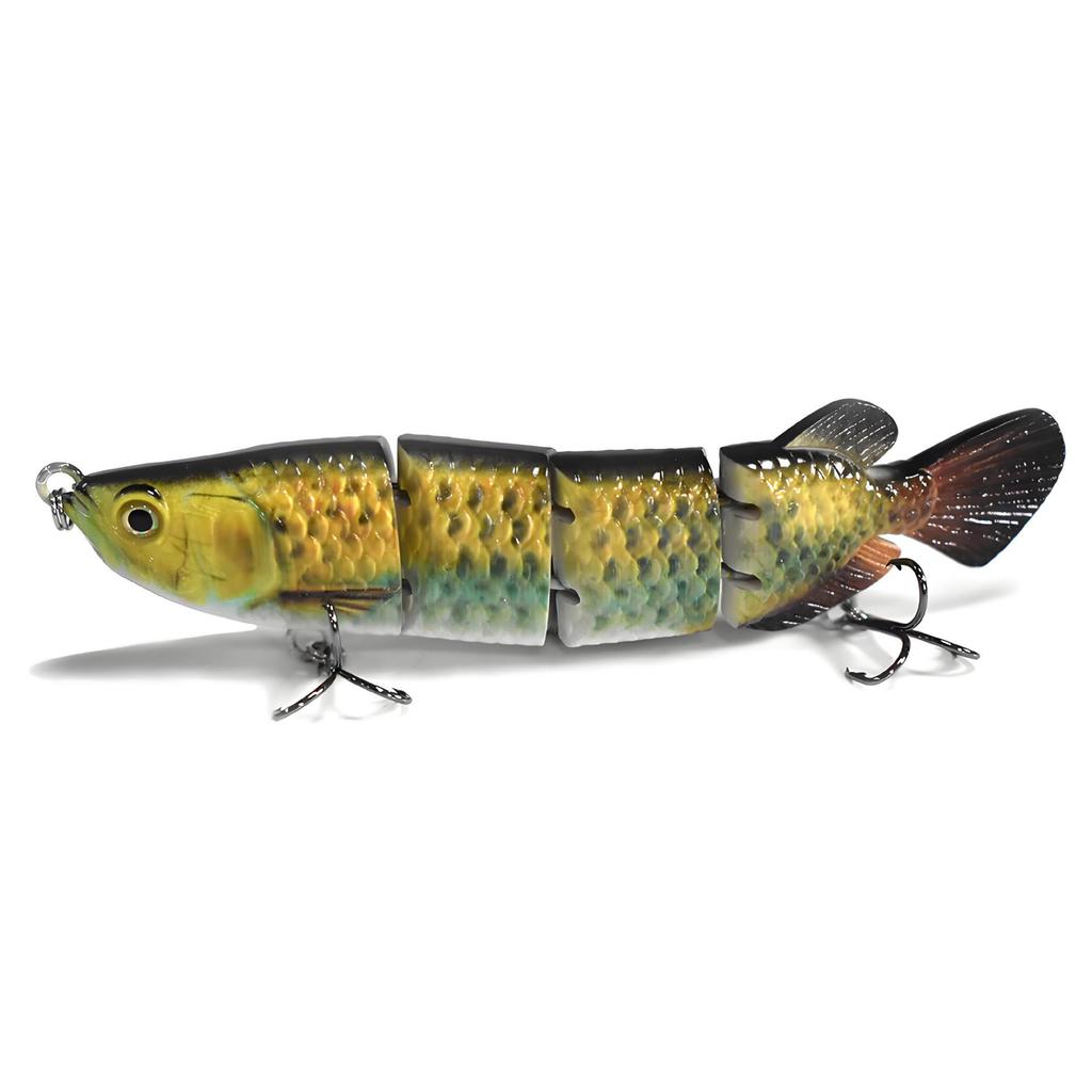 Golden Dragon Multi-jointed Sinking Fishing Lure, 4 Sections, 150mm/34.6g