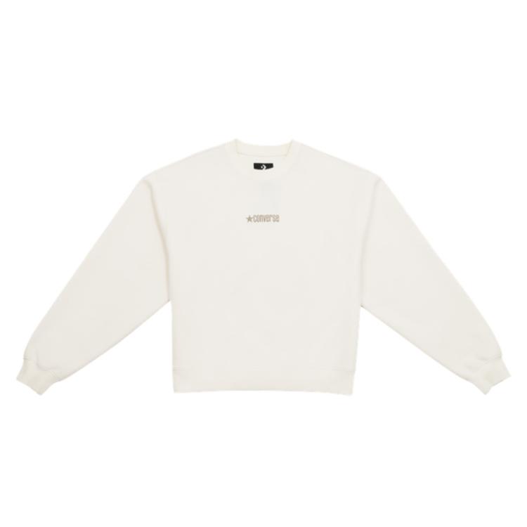 Converse Sweatshirts Women s White Crew Neck Moderate WCH610-W2Y L