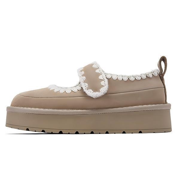 

Cowhide version platform Boken shoes women s shoes winter 2025 new plush information fashion shoes Velcro 40