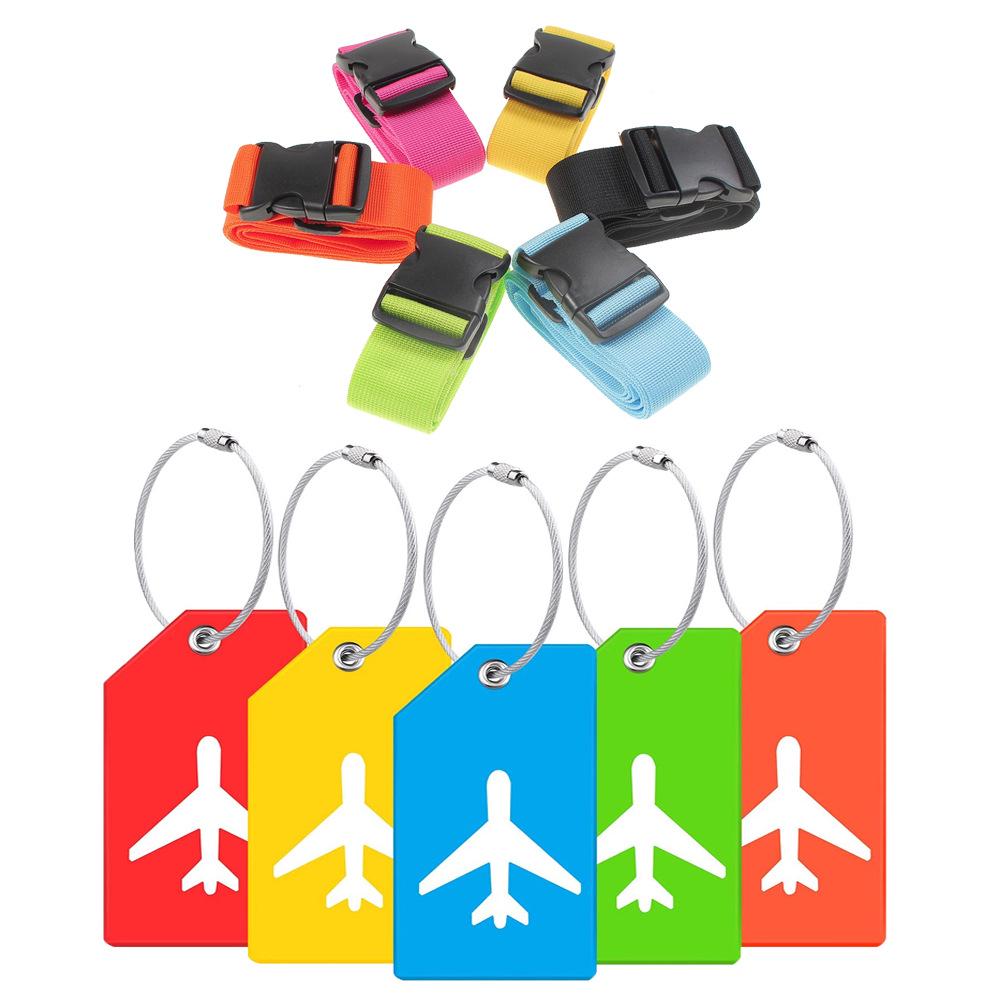 Silikonowy Bagażowy Tag PVC ze Sznurkiem i Paskiem Zapobiegającym Zgubieniu