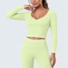 New contrasting color tight high elastic breathable yoga suit six-piece sports running fitness yoga suit women