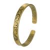 Antiker Messing Buddhistischer Mantra Armreif Verstellbare Öffnung Und Antike Sanskrit Gravuren Armband Für Frauen Und Männer