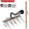 Dual-Use Reinforced Multi-Tooth Hoe and Rake for Soil Loosening and Weeding