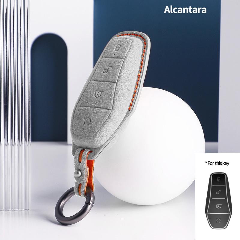 Made for Alcantara Car Remote Key Case Bag For BYD Qin Han Tang Song pro plus MAX Ev Atto 3e2 Seal dolphin frigate07 Destroyer05