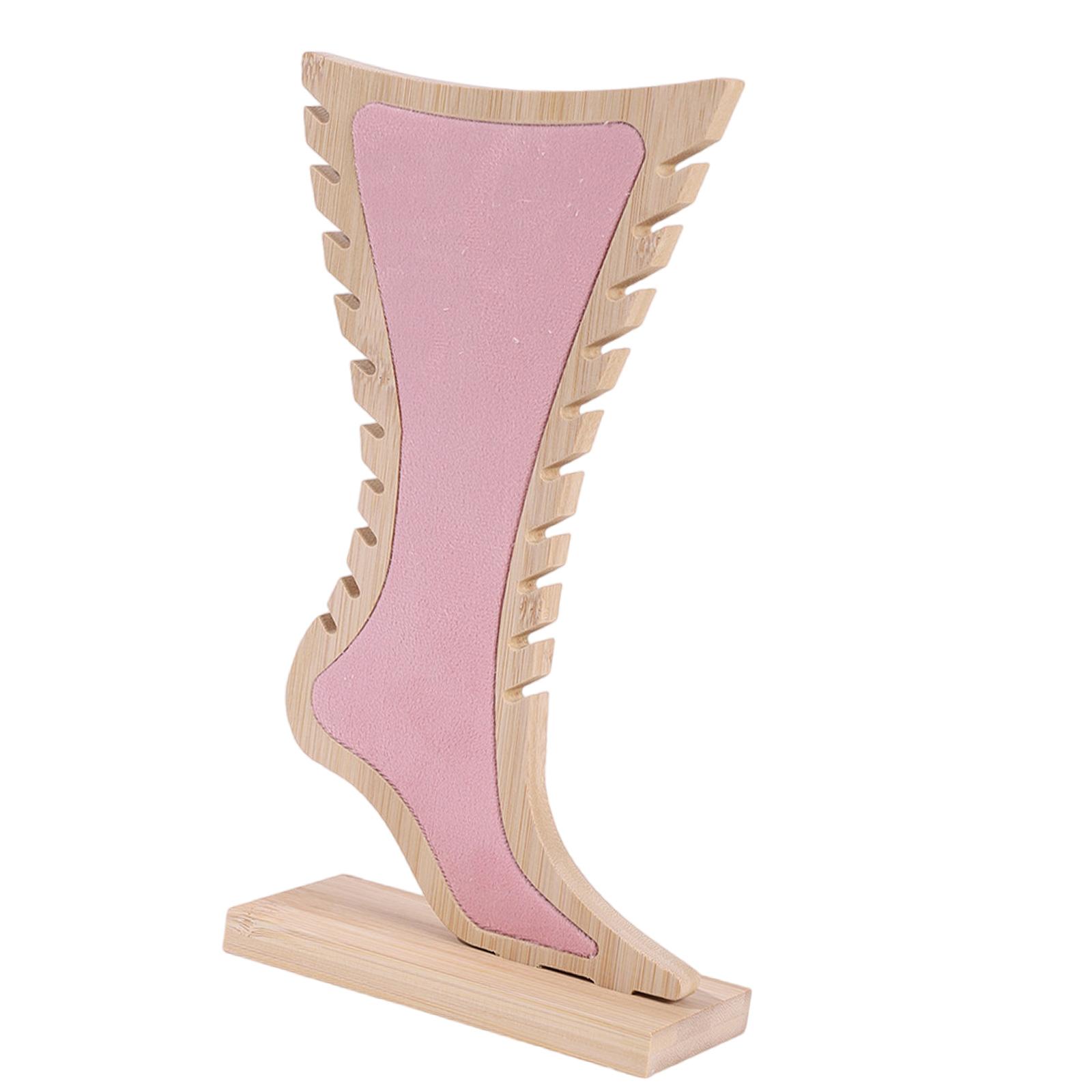 

Подставка для ювелирных изделий из бамбукового дерева в форме стопы, органайзер для сережек, ожерелий, браслетов и аксессуаров