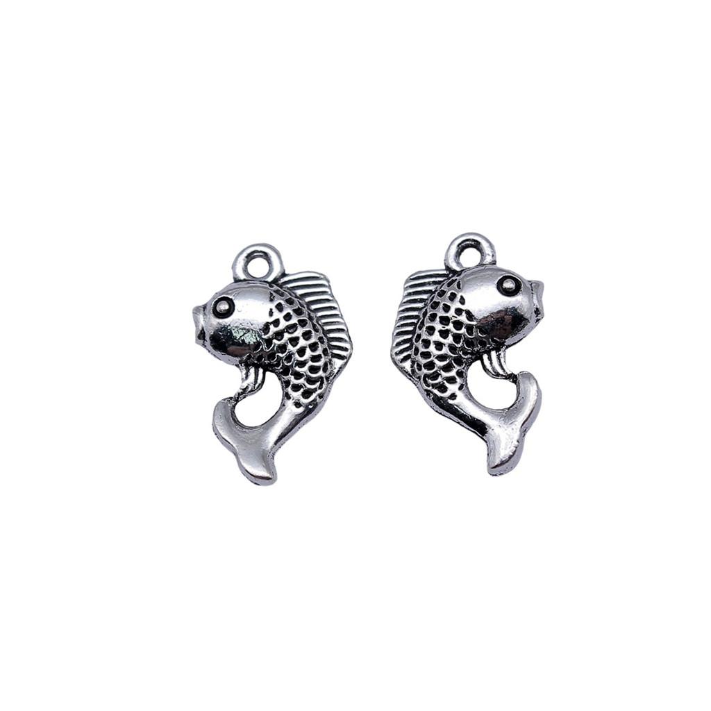 Fisch-Anhänger Vintage Legierung Anhänger Für DIY Schmuck Meeres-Thema Bastelbedarf