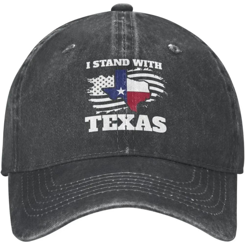 I Stand with Texas Flag USA State of Texas Hat for Women Baseball Hat Vintage Caps