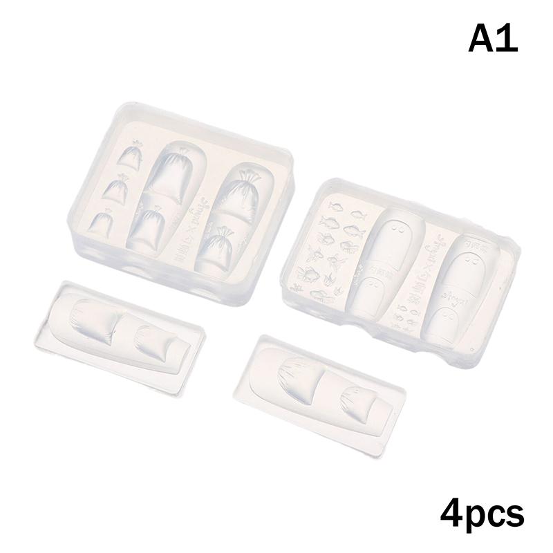 3D Relief Goldfisch Wasserbeutel Silikon Nagelkunst Form DIY Nageldekoration Transparent Maniküre Vorlage