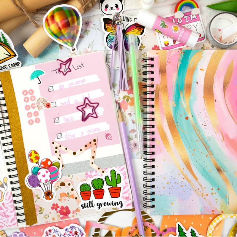 Diy Diary Set For Boys And Girls With Scrapbook Craft Supplies For Kids Age 4 Plus Gift Idea