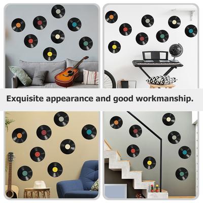 16 Pcs Artificial Vinyl Record Decoration Girl Decorate Music Poster Pvc Records Decorations