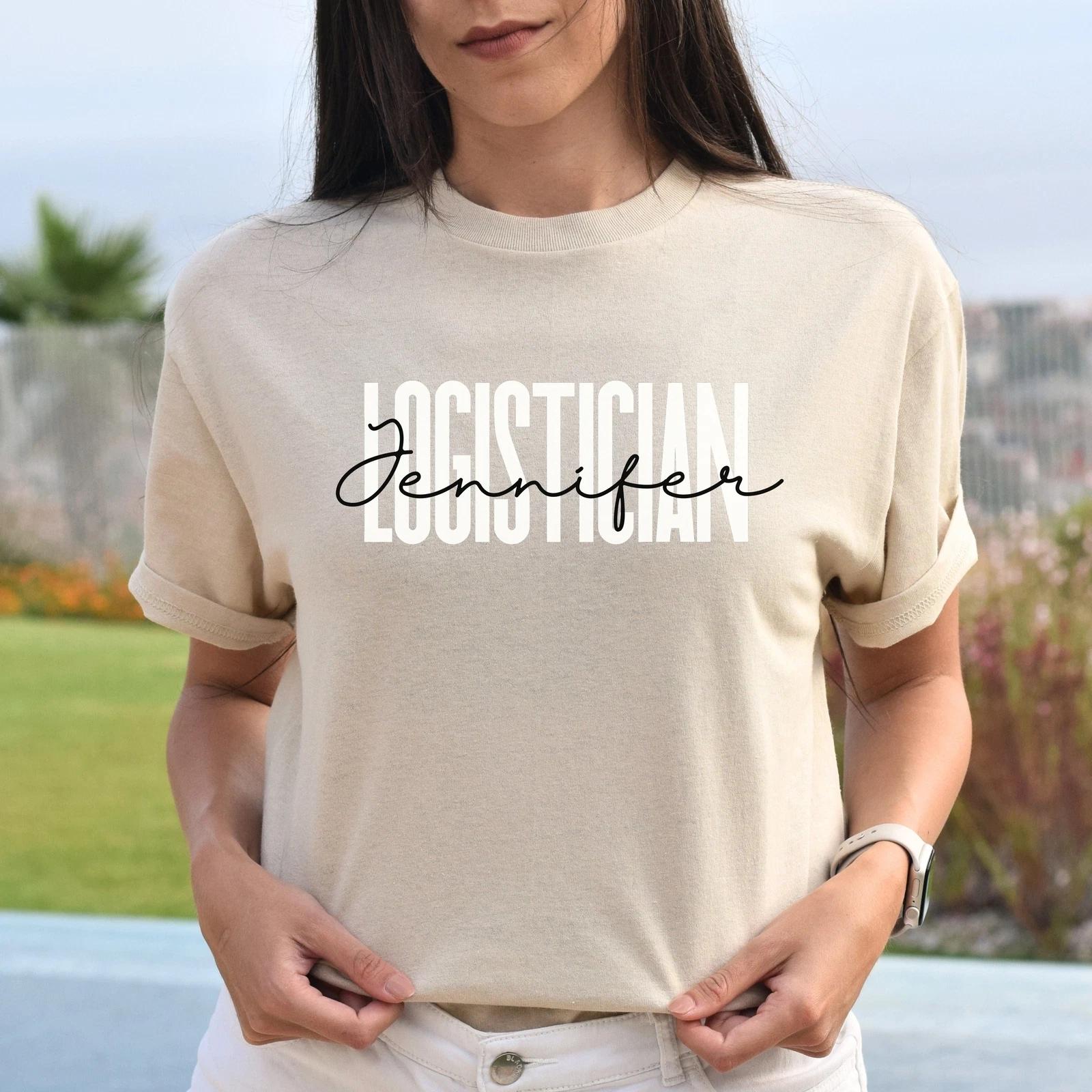 Personalized Logistician T-Shirt gift Custom name Logistic Specialist Manager Un L