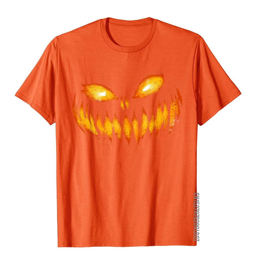 Jack O Lantern Scary Carved Pumpkin Face Halloween Costume TShirt Brand Casual T Shirt Cotton Mens Tops T Shirt Leisure
