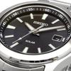 Seiko Solar Quartz Watch SBPN067 Silver Black Men's
