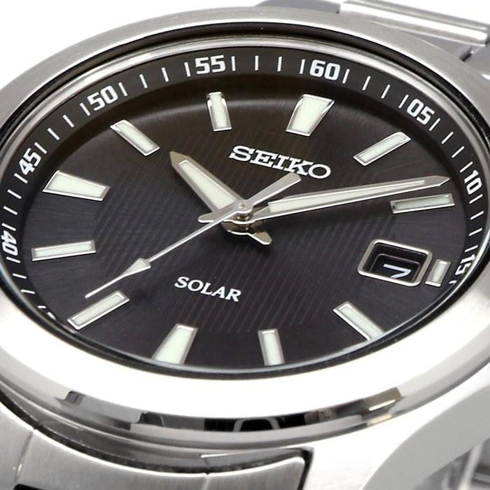 Seiko Solar Quartz Watch SBPN067 Silver Black Men's