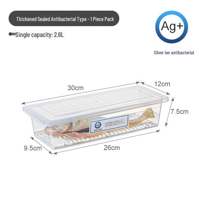 Plastic Japanese-Style Fresh-Keeping Box with Lid for Refrigerator Storage