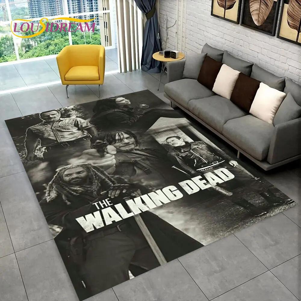 The Walking Dead Horror Area Rug Large,Carpet Rug for Living Room Bedroom Sofa Doormat Decoration,Kids Play Non-slip Floor Mat