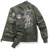 RENHE Military Jacket Mens Workwear Riders Work Use Embroidered Short Length Bike Casual Jumper Spring Summer Autumn Green Size L