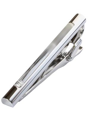 Tie Glass Rod Tie Made In [TAVARAT] Clip, Pin, Clip, Men's, Japan, Brass, Tps-124 (Silver)