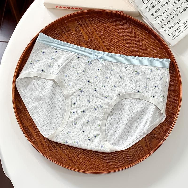 Women Mid Waist Pure Cotton Antibacterial Extended Crotch Plus Size Underwear