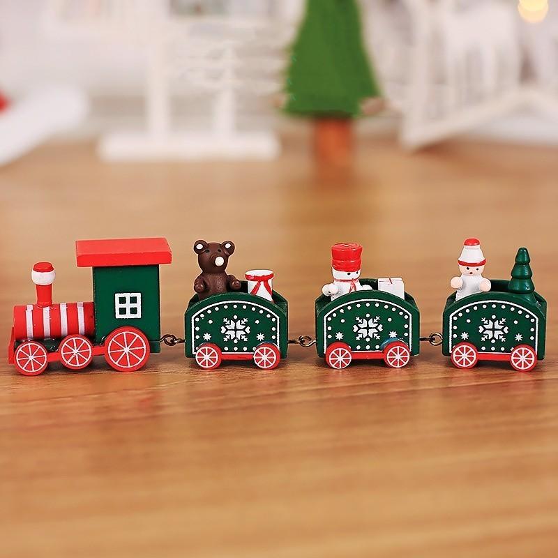 Delightful Christmas Wooden Train Decor Ideal Holiday Gift For Kids And Schools