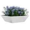 Garden Planter Silver 50 X 50 X 15 Cm Galvanized Steel