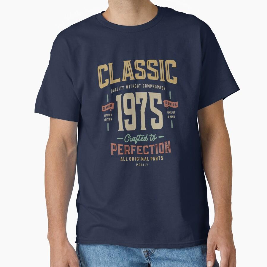 

1975 Birthday 50 Years Old Born in 1975 Vintage 50th Birthday Gift t shirt for men 100% cotton large size Adult tops S-6XL 4XL