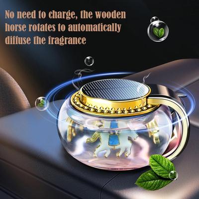 Profumatore per auto solare Giostra Elica rotante ad energia solare Diffusore di aroma Decorazione interna auto Aromaterapia