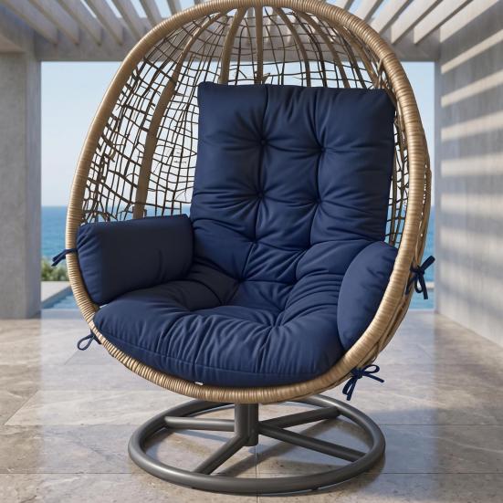 Egg Chair Cushion Waterproof Hammock Chair Cushion Outdoor Indoor Hanging Chair Cushion Replacement for Garden Yard Swing Chair