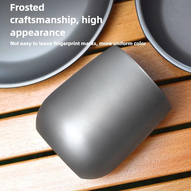 Pure Titanium Goose Egg Cup,Healthy Antibacterial Titanium Cup,Thickened Wine Cup,Double-layer Insulated Camping Drinking Teacup