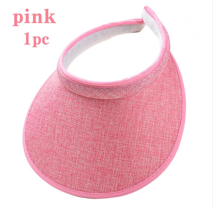 1/4pc Women's Summer Empty Top Sun Hat Solid Color Multifunctional and Simple Wide Brim UV Protection Breathable Sun Visor Caps