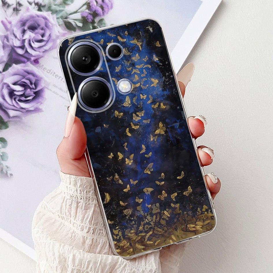Pro pouzdro Xiaomi Redmi Note 13 Kryt Note 13 Pro Populární malovaný květinový měkký silikonový kryt na telefon Pro Redmi Note13 Pro 4G 5G Funda
