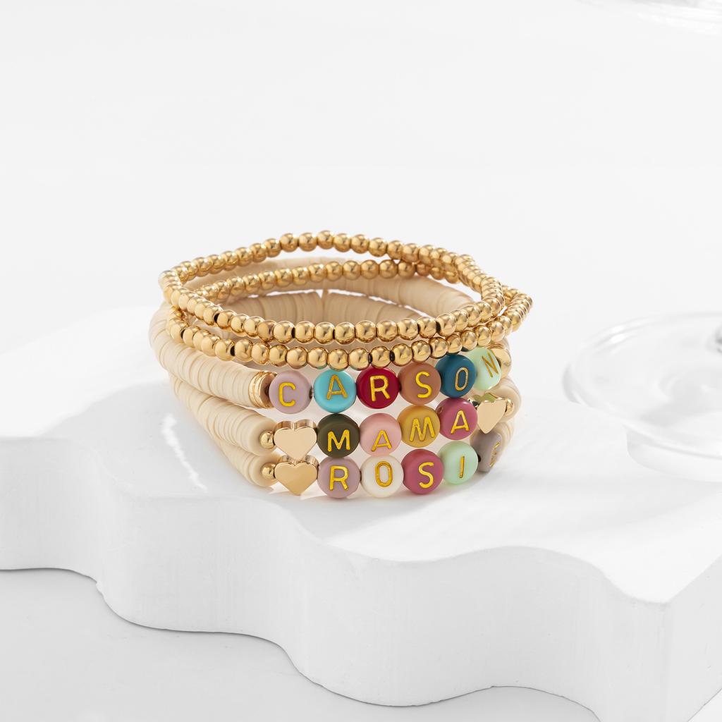 BohemiaColorful Acrylic Hand Beaded Bracelet Women Elegant Temperament Wedding Banquet Jewelry Accessories