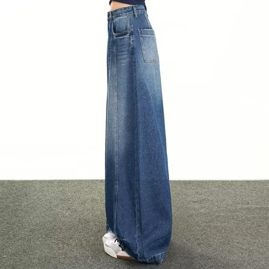 Women Barrel Jeans Casual Baggy Wide Leg Jeans High Waist Boyfriend Denim Pants Vintage