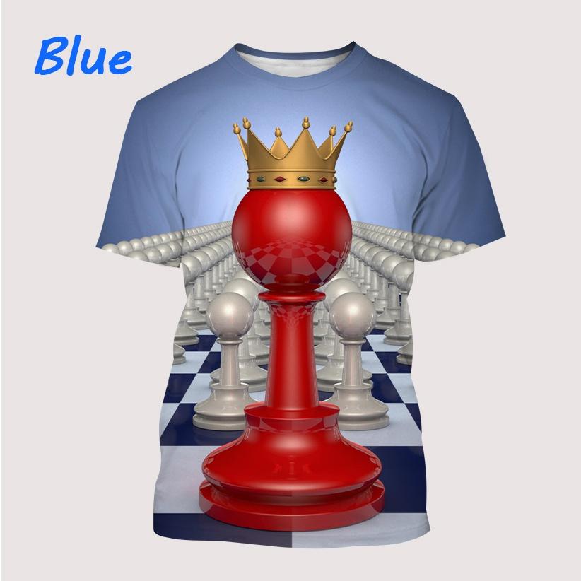 

Смішні шахи Шахівниця Чорно-біла Чоловічі футболки з 3D-принтом Літо Harajuku Повсякденний вуличний одяг Трійники унісекс Одяг великого розміру 6XL
