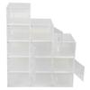 Transparente Schuhboxen Stapelbar Mehrschichtig Platzsparend Kunststoff Schuh-Ausstellungsregal für Schrank