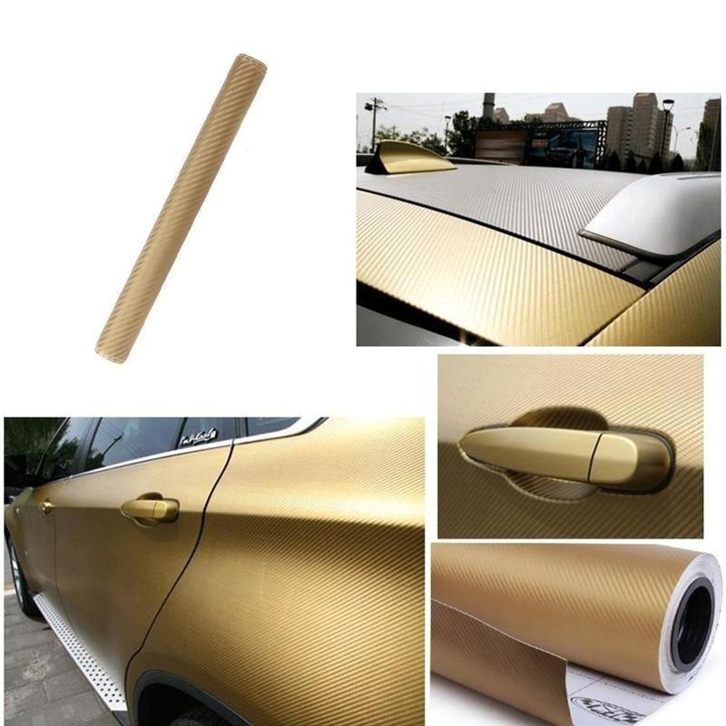 Practical Black Decal Car Roll Wrap Sticker Vinyl 3D Carbon Fiber DIY Film Sheet