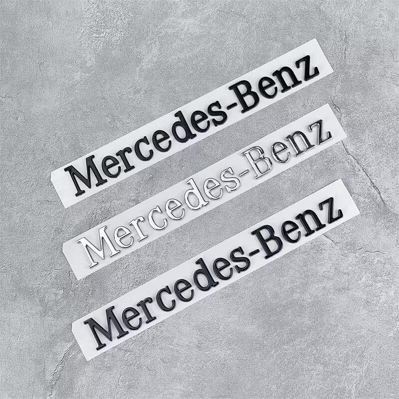 3D Letters ABS Emblem Car Fender Trunk Rear Logo Sticker For Mercedes Benz C260 W204 W205 W211 W212 W190 W213 W168W177 Accessory