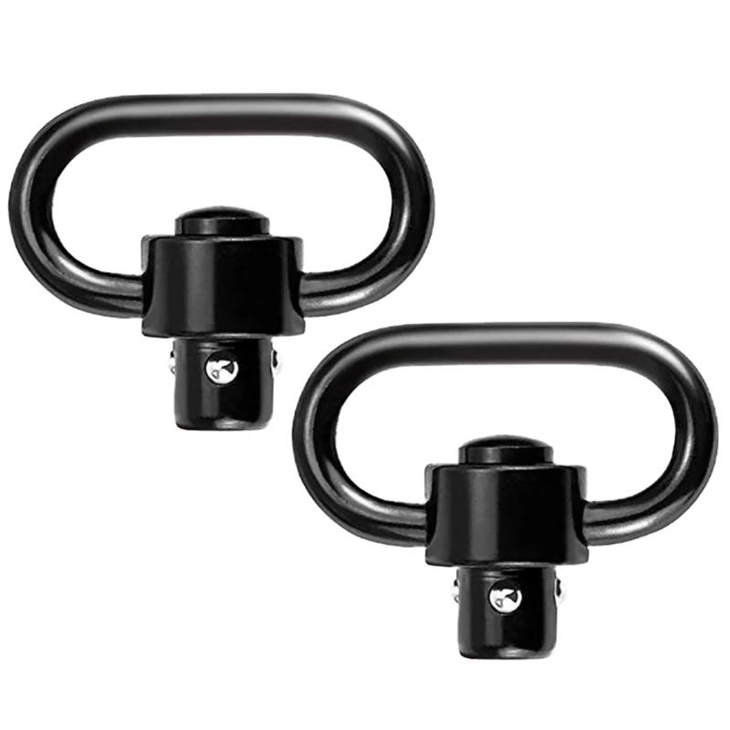Heavy Duty 1.25 Inch Sling Swivels - Quick Detach D Loop Mounts For 2 Point Rifle Slings