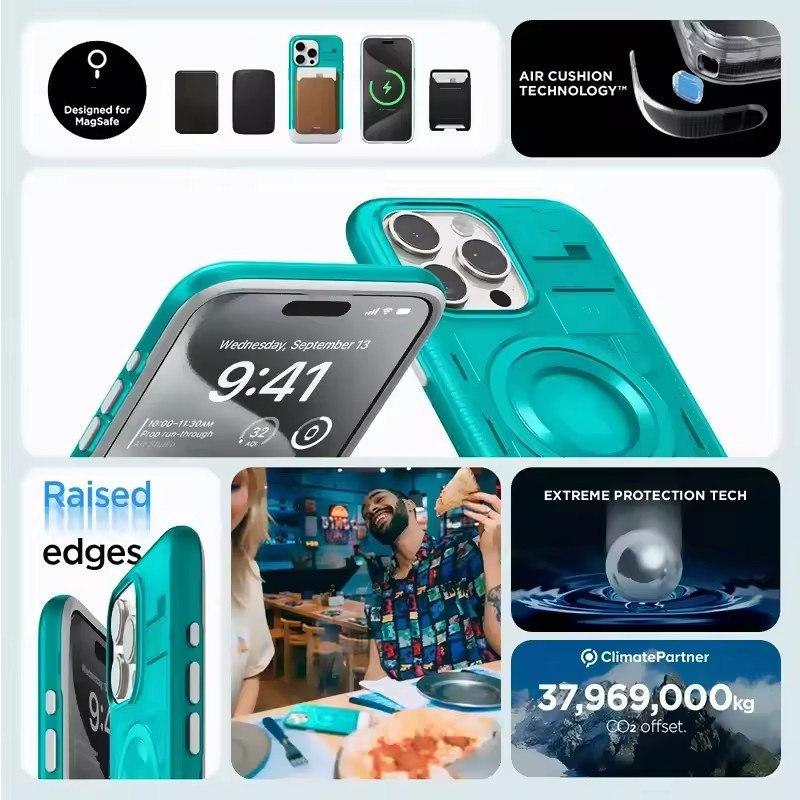 Luxury Classic C1 MagSafe Case for iPhone 16 Pro Max 16 Pro 15 14 13 - Ultra Hybrid Magnetic Protector Cover with Hard Shell Desig