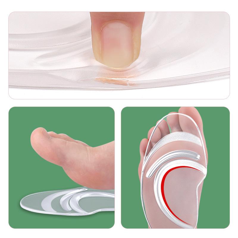 Transparent Anti-Slip Forefoot Pad for High Heels – Soft, Thickened Cushion for Shock Absorption & Comfort