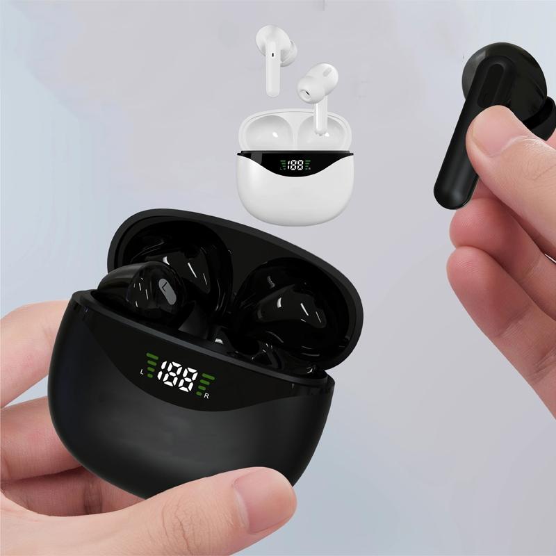 Bluetooth 5.3 Headphone Wireless Earphones Sport Waterproof 9D Stereo Headsets With Mic LED Display Low Latency Earbuds