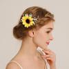 Elegant Sunflower Bridal Hair Comb: Handmade Pearls, Mori Style Updo Accessory for Xiuhe Hanfu