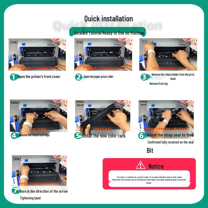 NIKO N LQ630K Black Dot Matrix Printer Ribbons 6-Pack