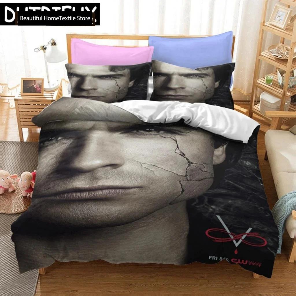 The Vampire Diaries Character 3D NEW Duvet Cover Pillowcase Bedding Set Adult Boy Girl Bedroom Decoration Single Double Large