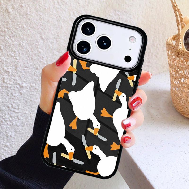 Cartoon Cute Goose Phone Case For iPhone 17 Air 16 15 14 13 12 11 Pro Max Plus