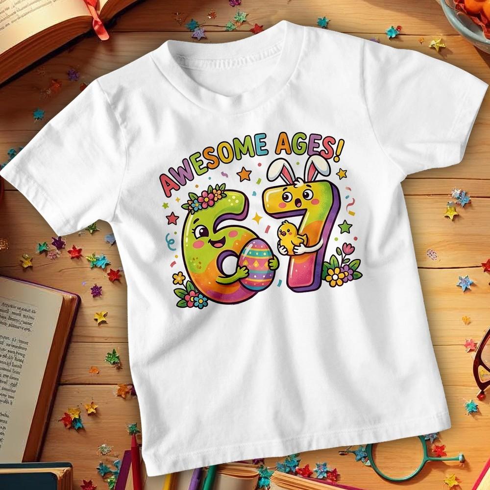 67 Six Seven Meme Easter TShirt Funny Bunny Egg Hunt Cute Adults Kids Tee 5