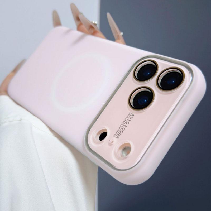 Luxury Large Window Jelly Matte Magnetic forMagsafe Case foriPhone 17 16 15 14 Pro Max Wireless Charge Candy Defender Cover
