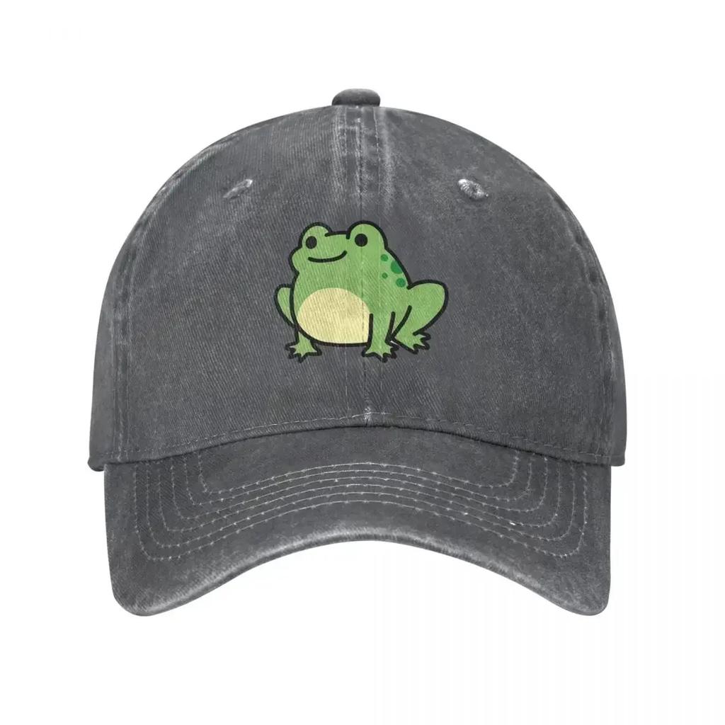 Frog Baseball Caps Snapback Denim Fabric Hats Outdoor Adjustable Casquette Sports Baseball Cowboy Hat for Unisex