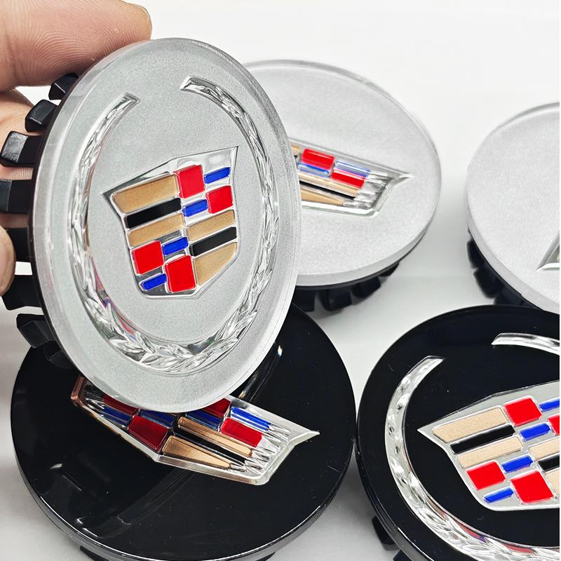 4 pieces 67mm Car Wheel Center Hub Cap Rim Cover for Cadillac CT5 STS XLR CT4 GT4 SLS SLR XT6 Escalade XT4 XT5 SRX XTS ELR BLS